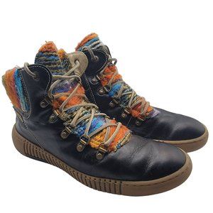 Josef Seibel Maren Womens Size 9-9.5 Black Leather Ankle Booties Size EU 40